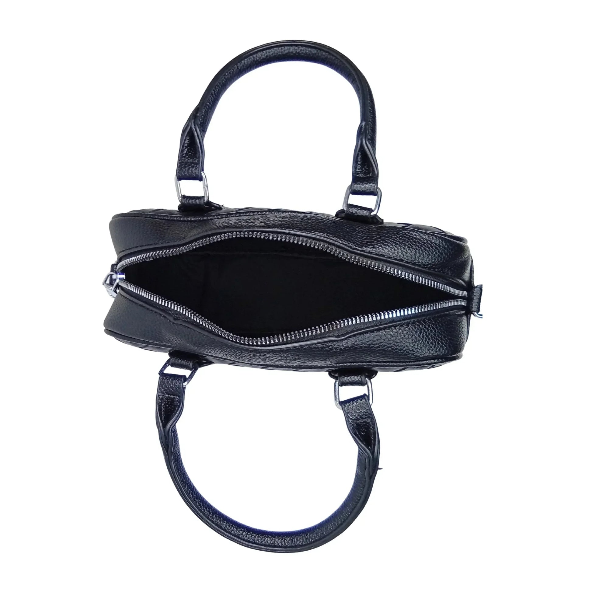 Woven Leather Barrel Bag MS-4299 - Stile Donna Bags