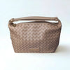 Woven Leather Handbag with Handle - MS-4957 - Stile Donna Bags