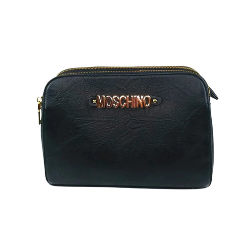 Black Faux Leather Shoulder Bag - MS-5918-Mos - Stile Donna Bags