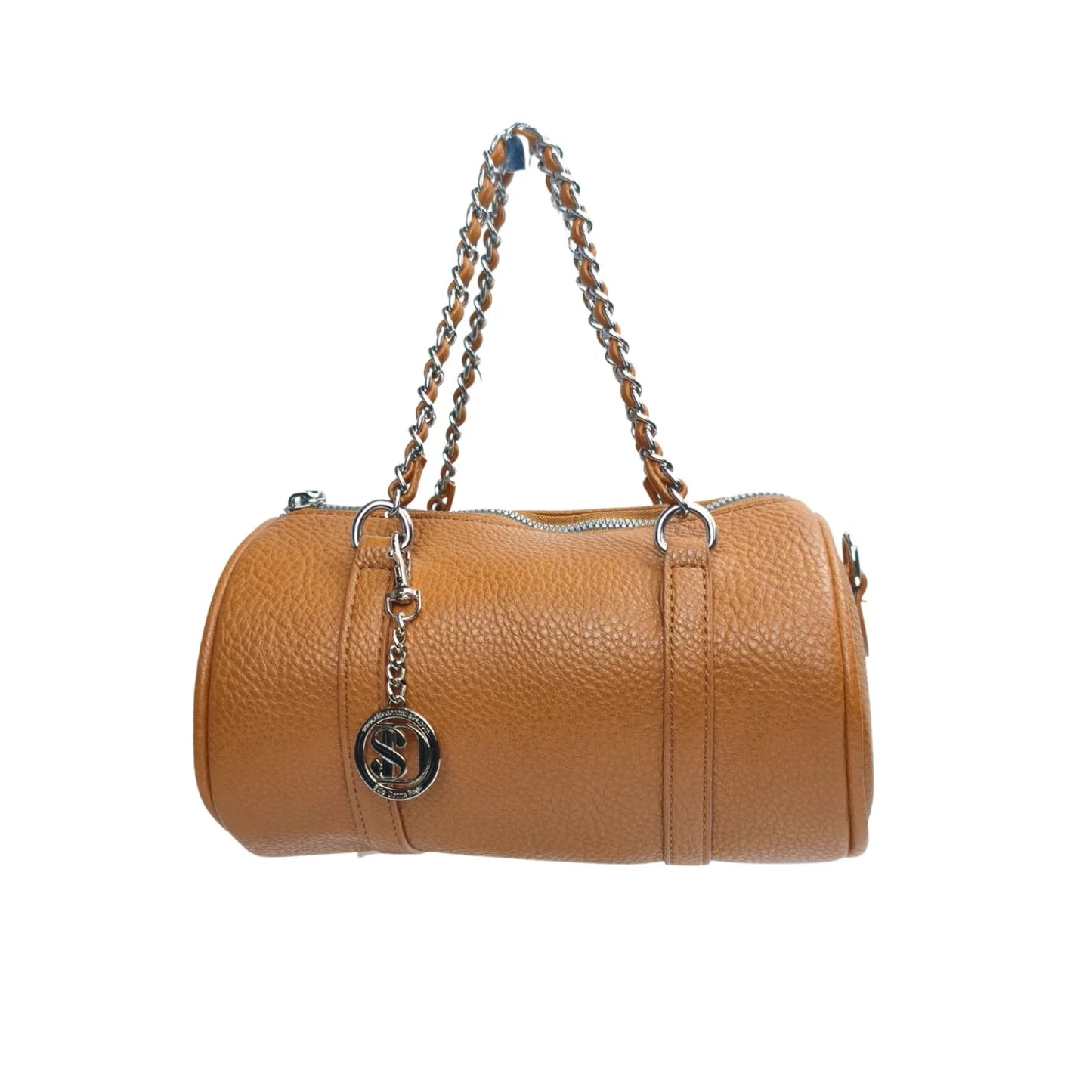 Borsa a Cilindro in Premium PU Leather con Doppi Manici - borsa cilindrica pelle