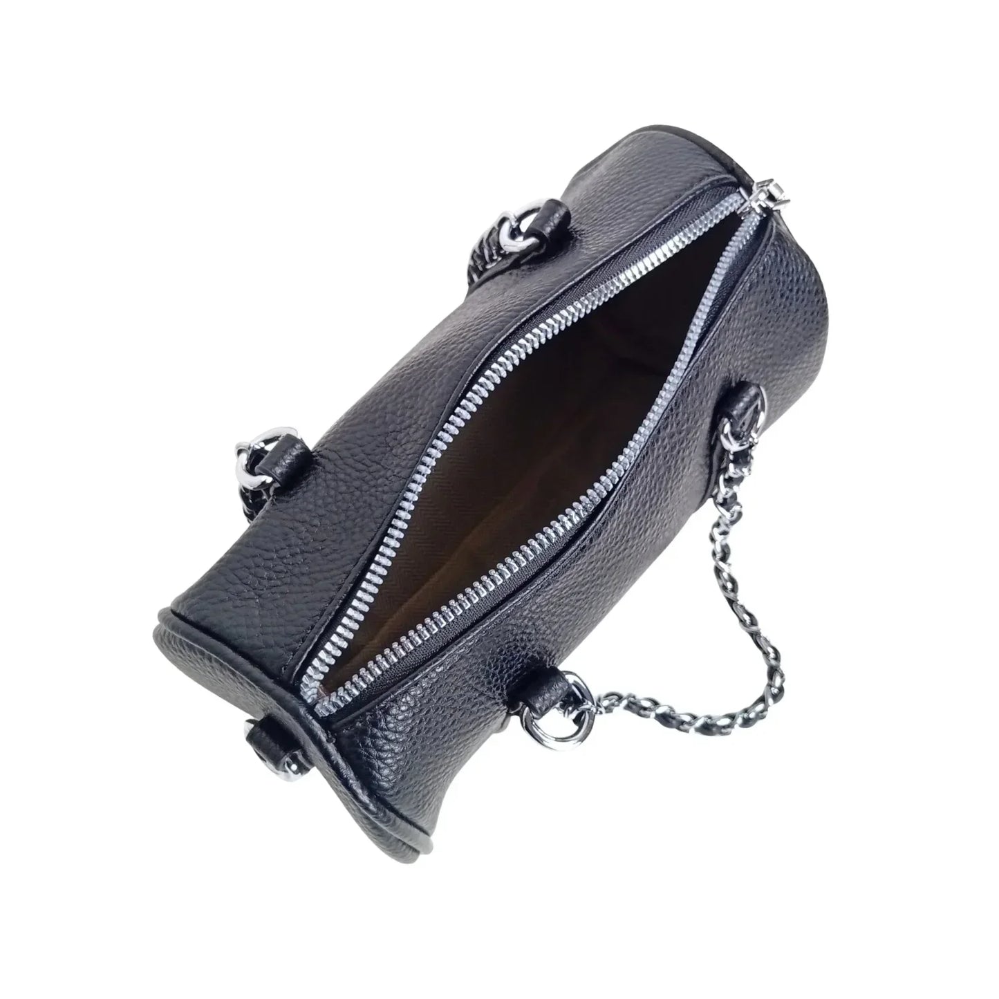 Borsa a Cilindro in Premium PU Leather con Doppi Manici - borsa cilindro pelle