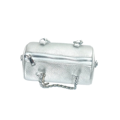 Borsa a Cilindro in Premium PU Leather con Doppi Manici - borsa cilindro pelle