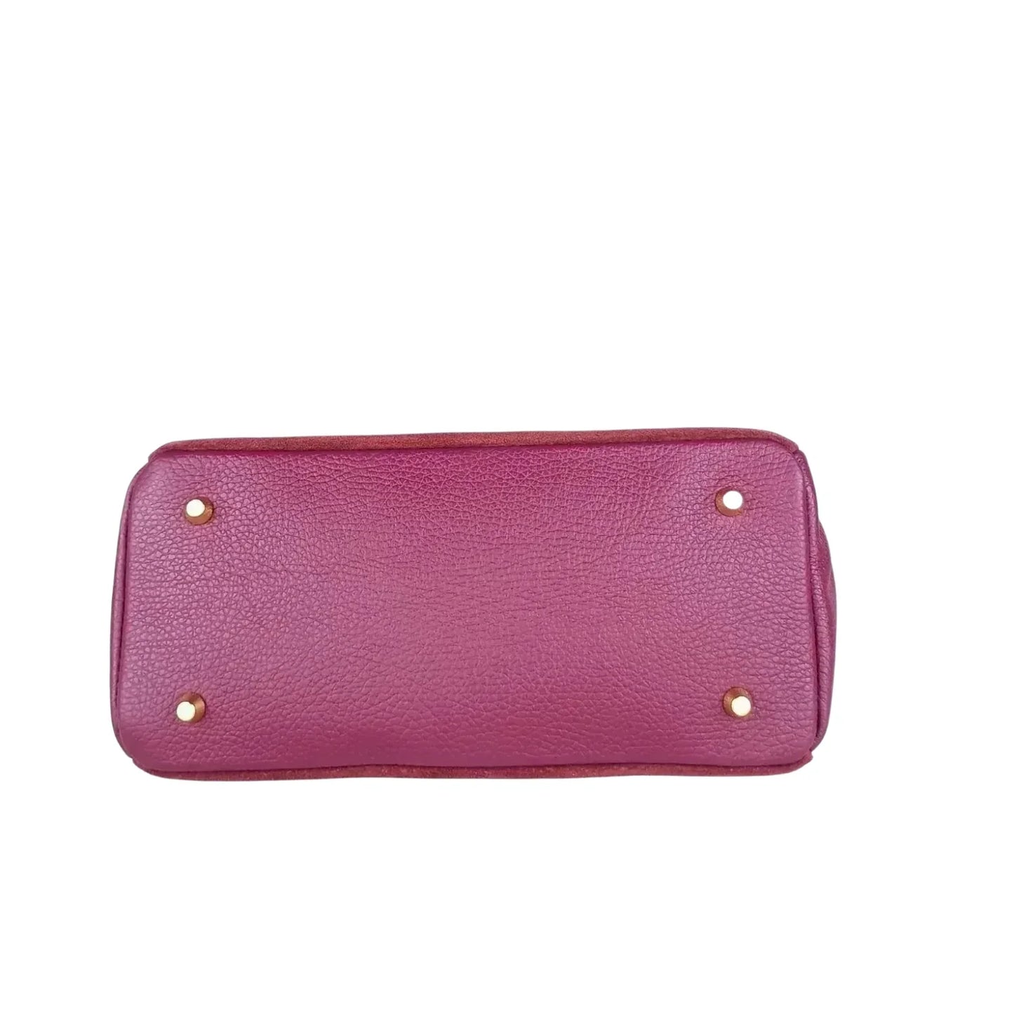 Borsa a Mano in Pelle Scamosciata Bordeaux The Velinara - borsa pelle fucsia