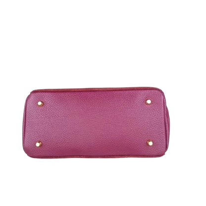 Borsa a Mano in Pelle Scamosciata Bordeaux The Velinara - borsa pelle fucsia