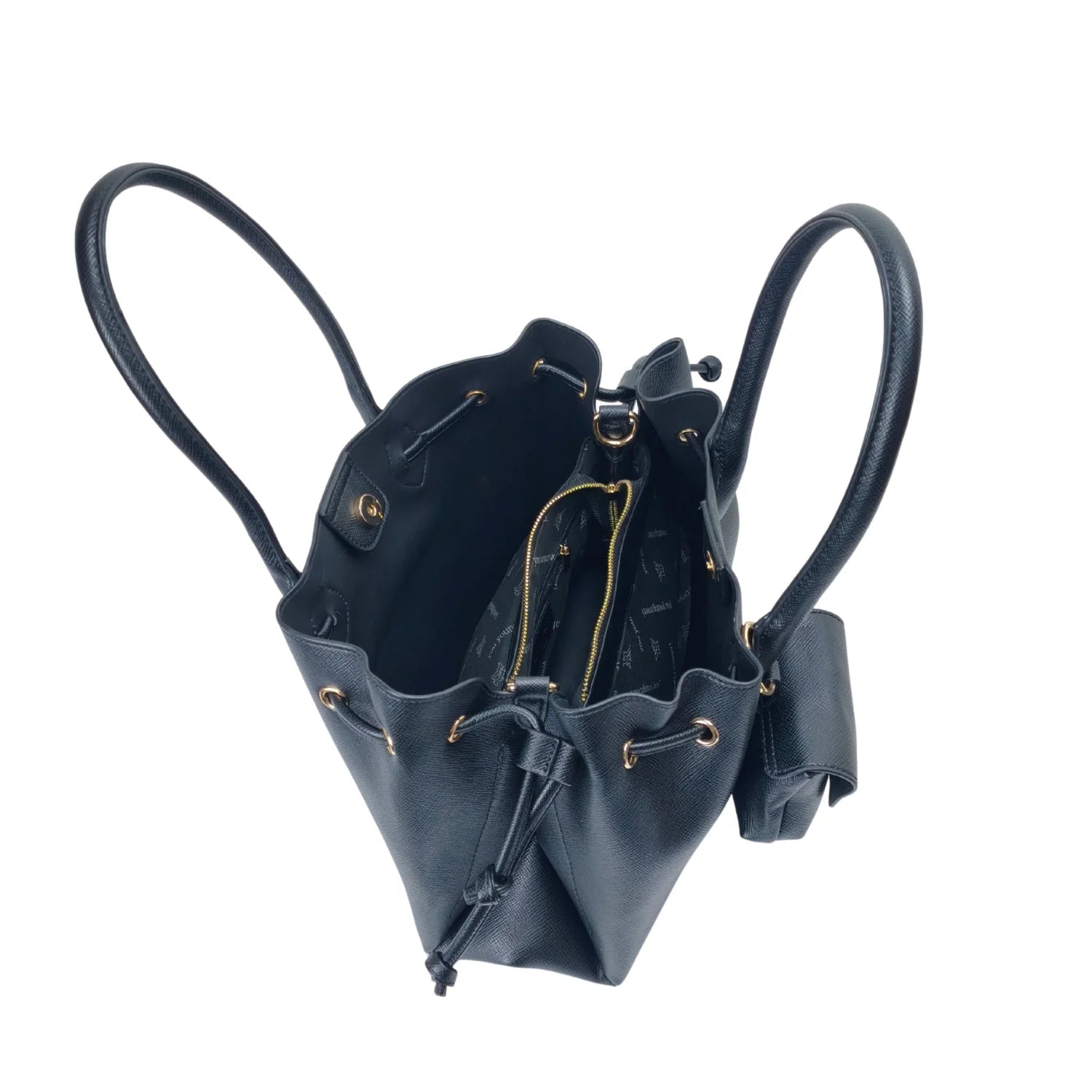 Borsa a Mano Strutturata Color Cuoio con Tracolla Staccabile - borsa secchiello pelle