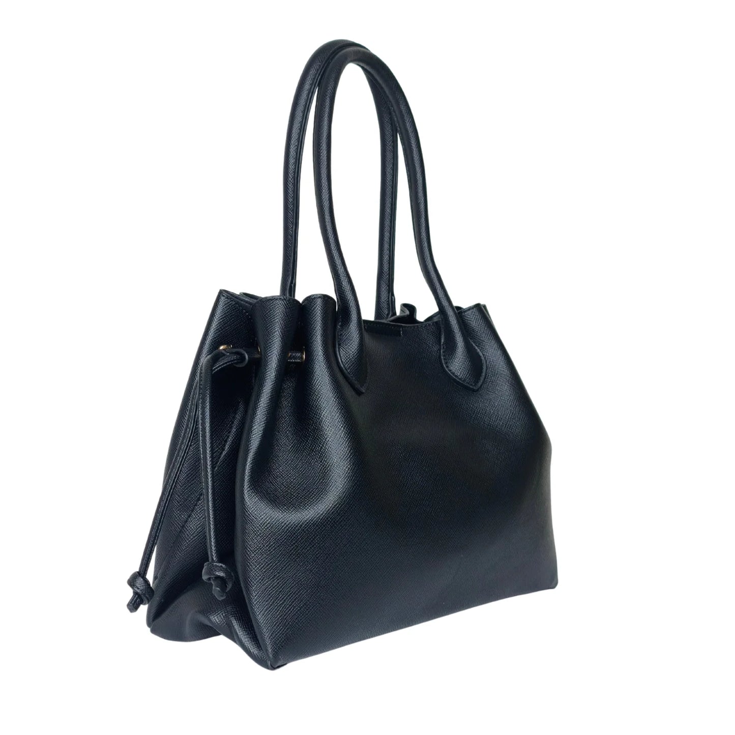 Borsa a Mano Strutturata Color Cuoio con Tracolla Staccabile - borsa tote pelle