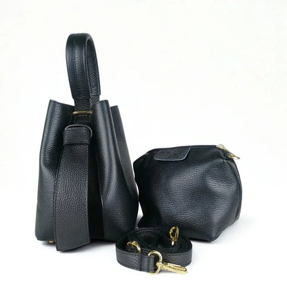 Borsa a Secchiello in Vera Pelle per l’Uso Quotidiano - borsa secchiello pelle