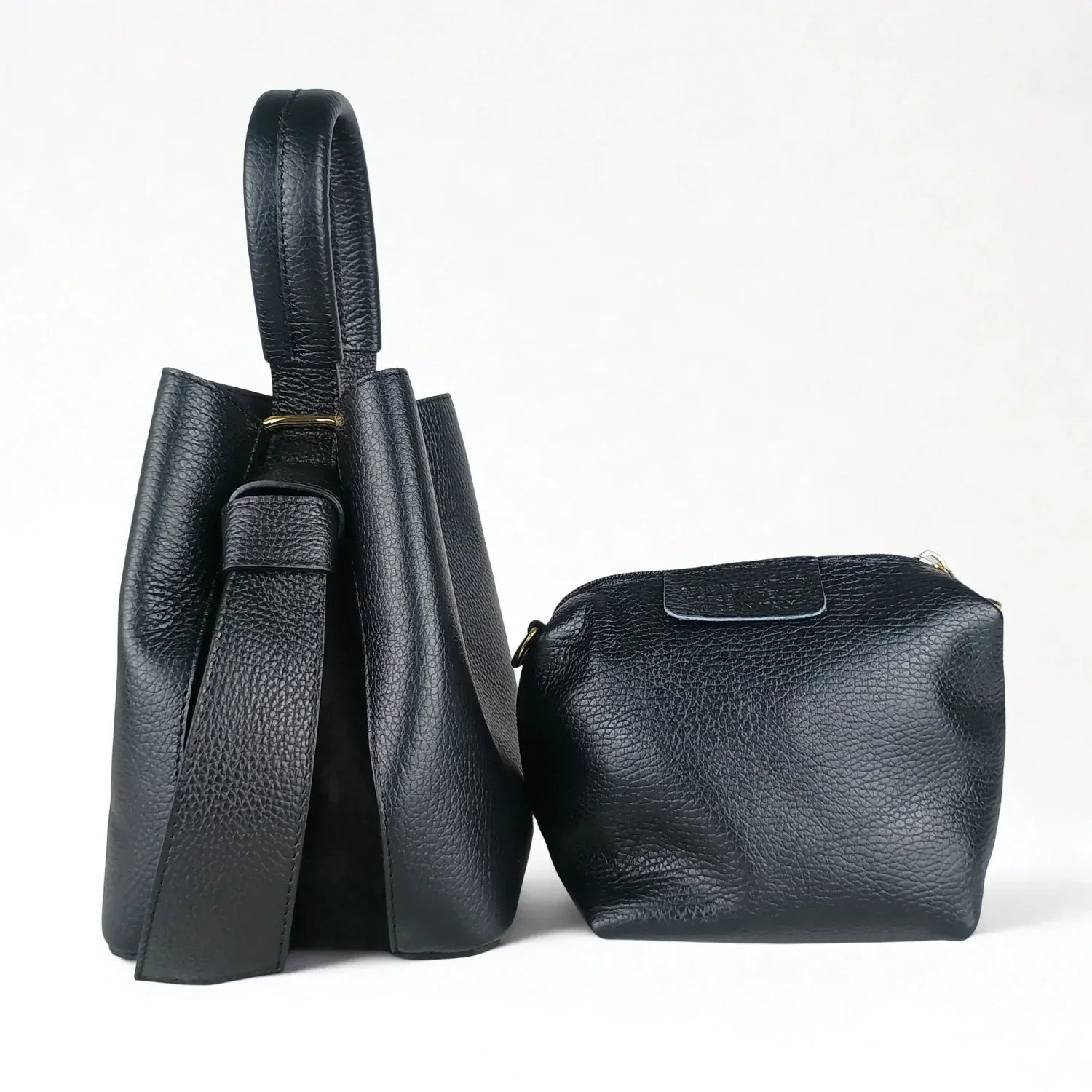 Borsa a Secchiello in Vera Pelle per l’Uso Quotidiano - borsa secchiello pelle