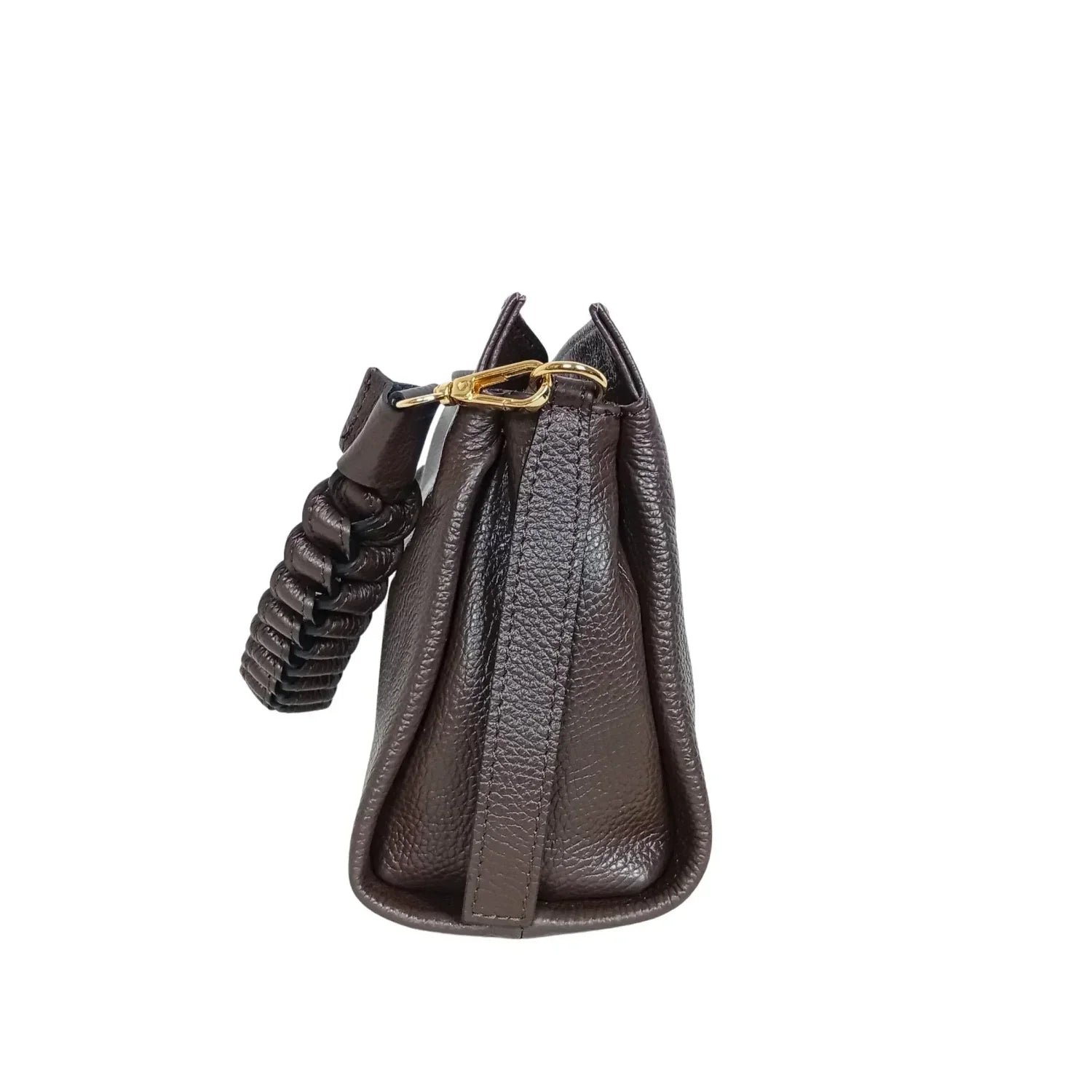 Borsa a Spalla Amora Classico in Pelle Blu Navy - borsa pelle marrone