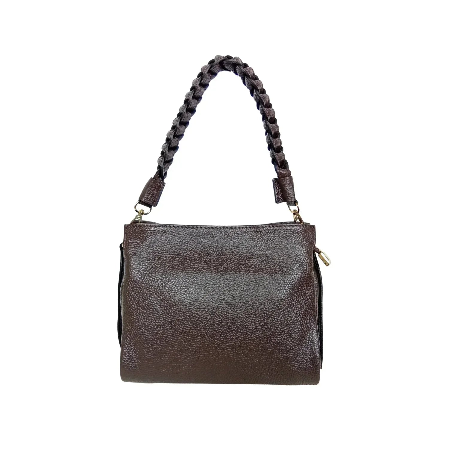 Borsa a Spalla Amora Classico in Pelle Blu Navy - borsa pelle marrone