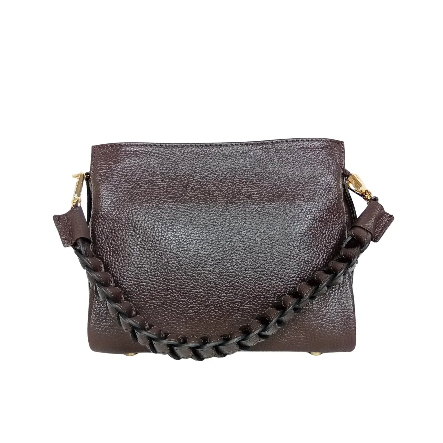 Borsa a Spalla Amora Classico in Pelle Blu Navy - borsa tracolla pelle