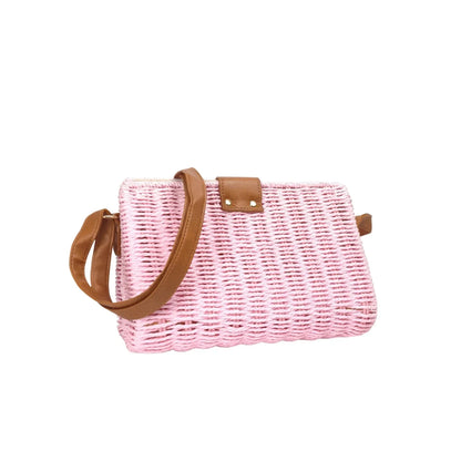 Borsa a spalla da donna intrecciata mano - borsa paglia