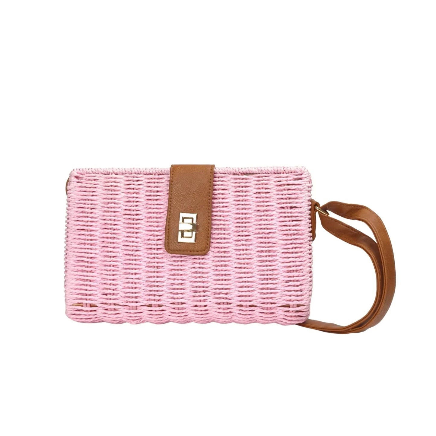 Borsa a spalla da donna intrecciata mano - borsa tracolla