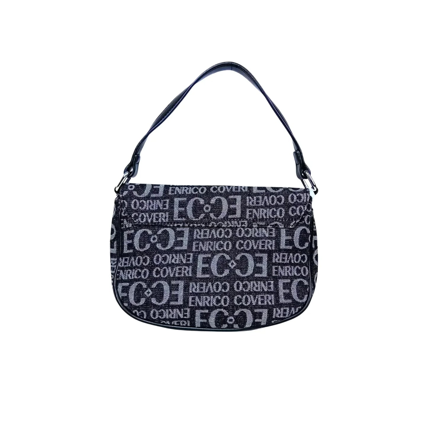Borsa a Spalla Enrico Coveri con Logo e Tracolla - borsa tracolla nera
