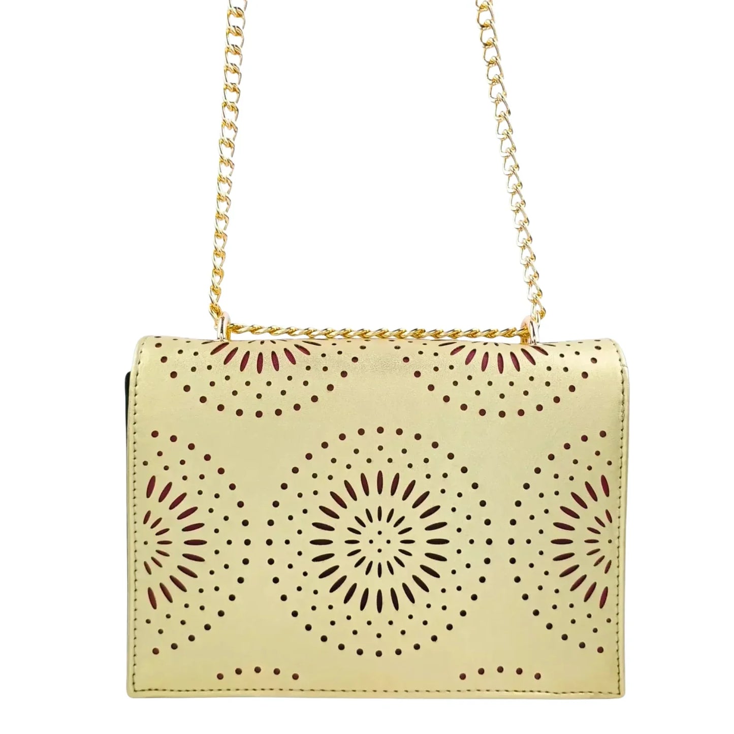 Borsa a tracolla da donna in ecopelle con catena - borsa pelle