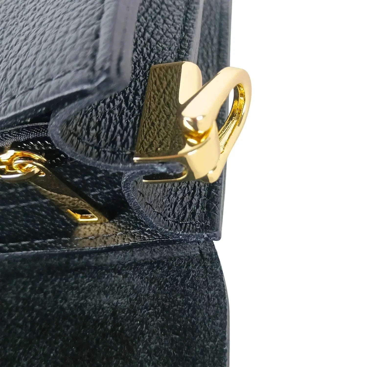 Borsa a tracolla Donna Luxe Crossbody in vera pelle - borsa nera