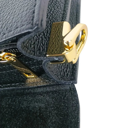 Borsa a tracolla Donna Luxe Crossbody in vera pelle - borsa nera