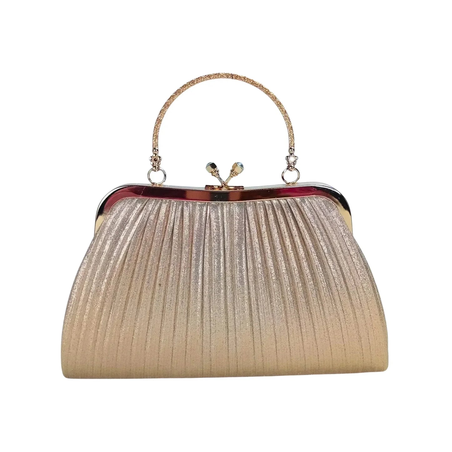 Borsa a Tracolla Gold Stone Soft Pouch - scintillante borsa clutch