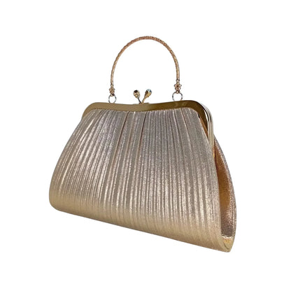 Borsa a Tracolla Gold Stone Soft Pouch - scintillante borsa clutch