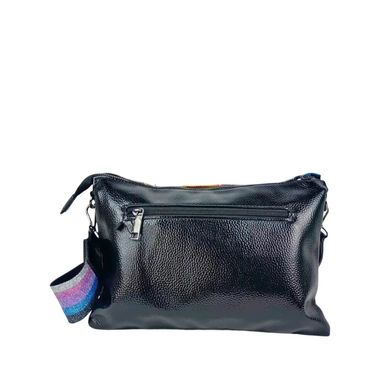 Borsa a Tracolla in Pelle Arcobaleno Metallizzata - borsa tracolla pelle