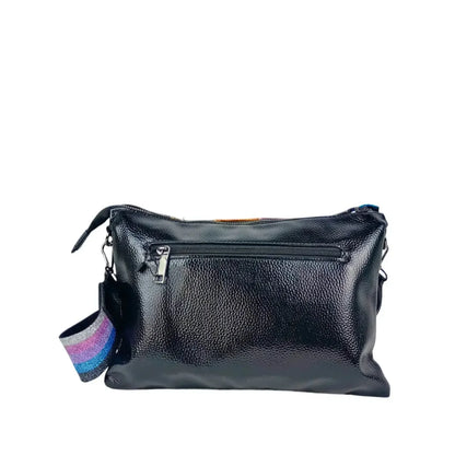 Borsa a Tracolla in Pelle Arcobaleno Metallizzata - borsa tracolla pelle