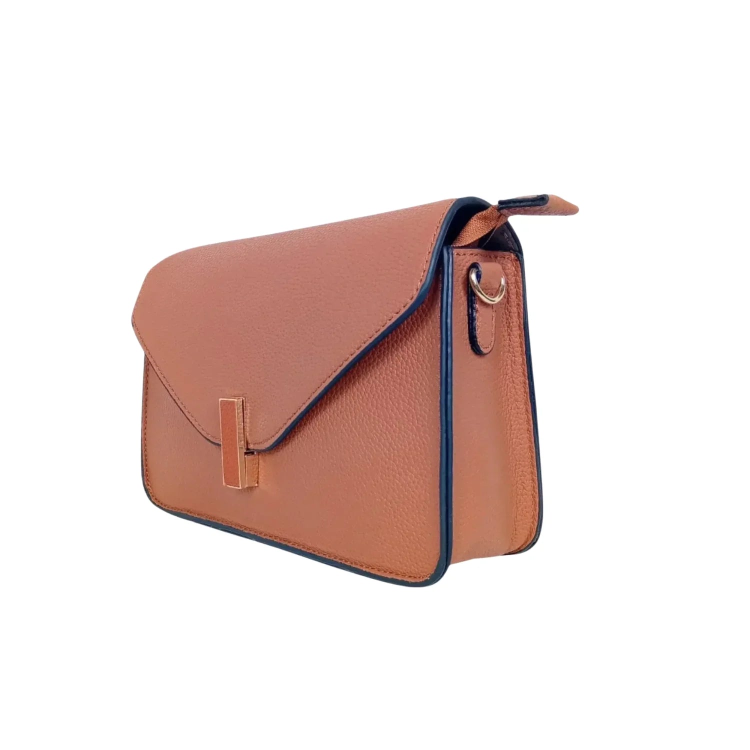 Borsa a Tracolla in Pelle Marrone MS-6346 - borsetta pelle color