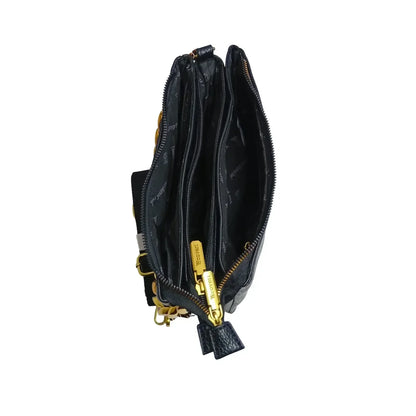 Borsa a tracolla in pelle PU premium con catena dorata - borsa