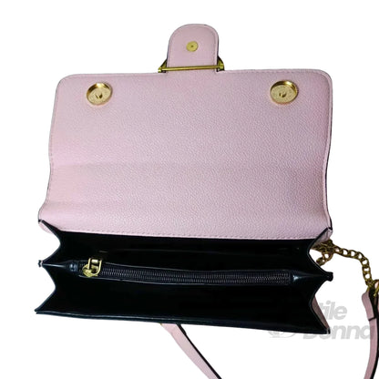 Borsa a Tracolla in Pelle Rosa con Chiusura Uccello - borsa pelle morbida