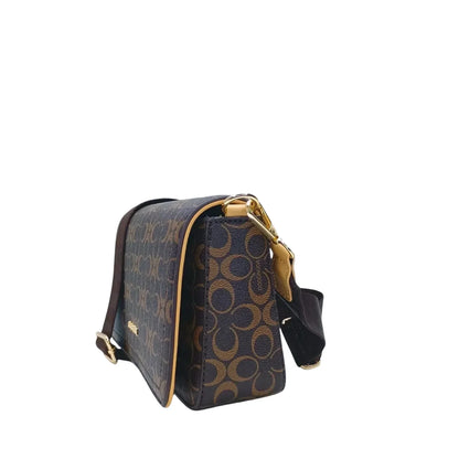Borsa a Tracolla Marrone in Pelle MS-9723 - borsa tracolla coach