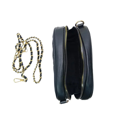 Borsa a Tracolla Ovale Trapuntata in Pelle PU - borsa tracolla pelle