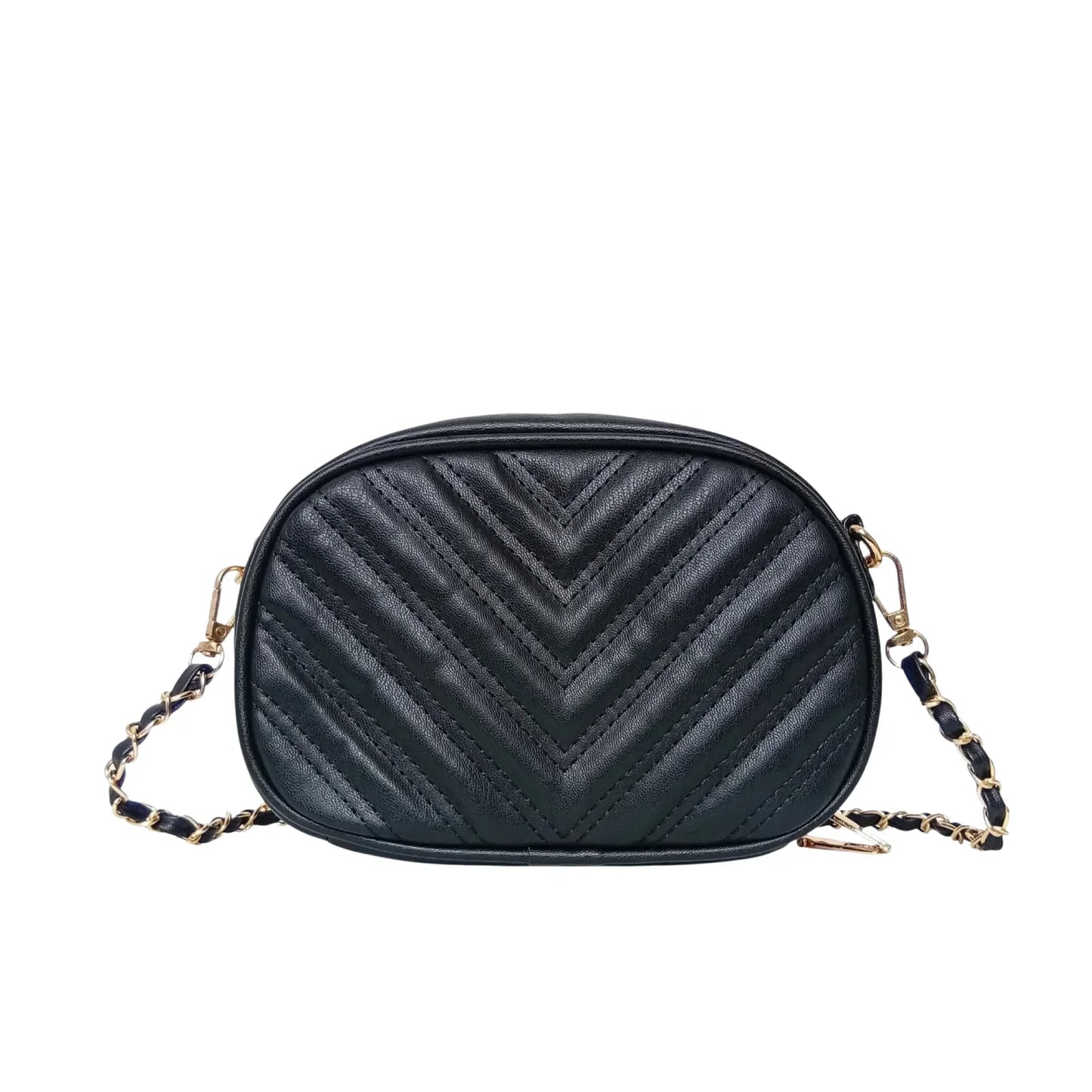 Borsa a Tracolla Ovale Trapuntata in Pelle PU - borsa tracolla pelle