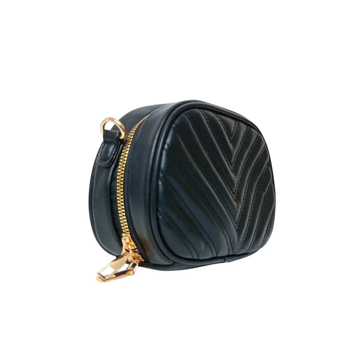 Borsa a Tracolla Ovale Trapuntata in Pelle PU - portamonete pelle trapuntata