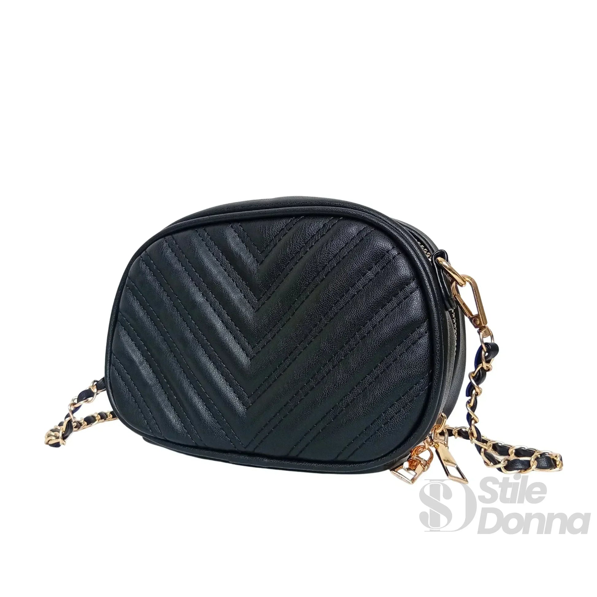 borsa-a-tracolla-ovale-trapuntata-pelle-303 - Stile Donna Bags