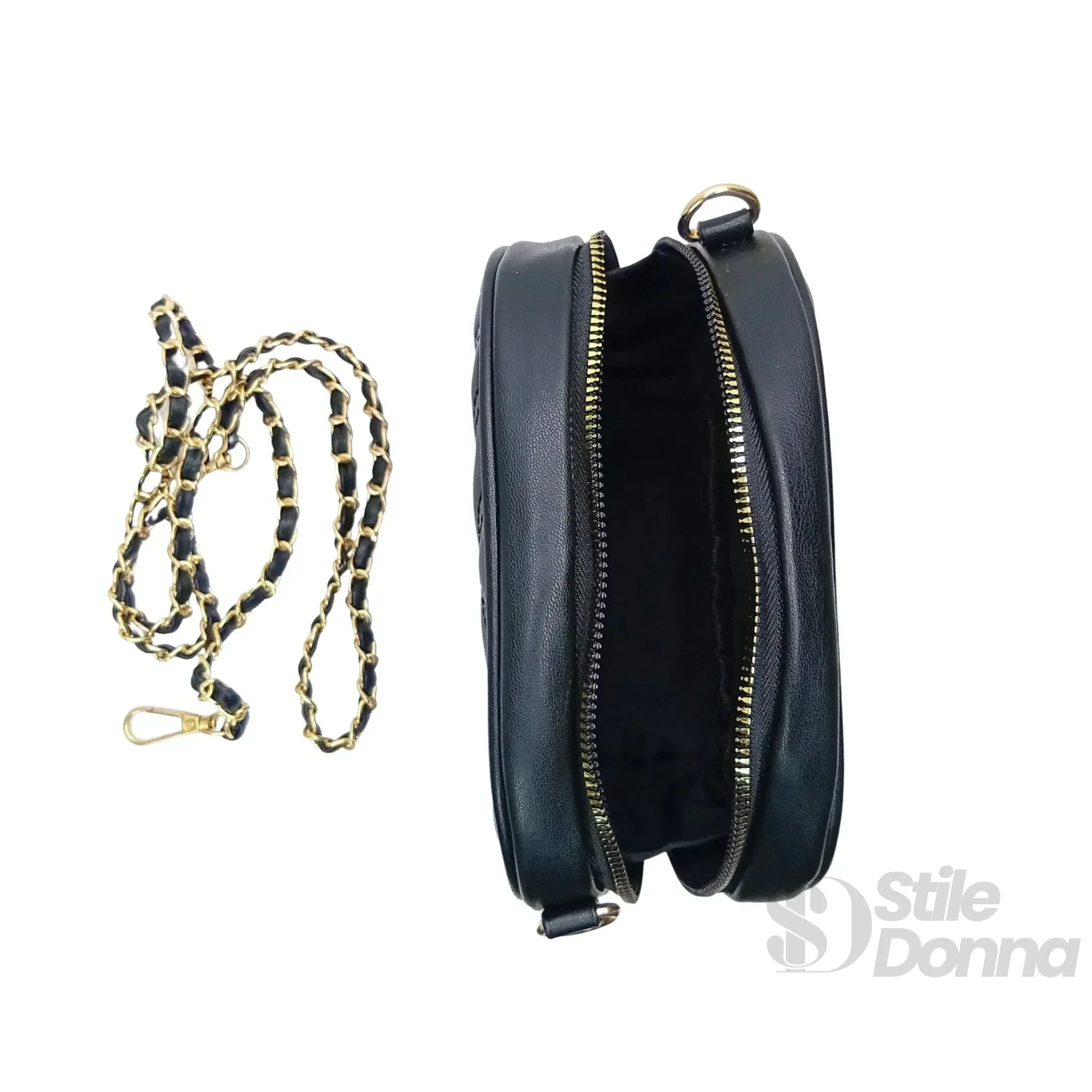 borsa-a-tracolla-ovale-trapuntata-pelle-952 - Stile Donna Bags