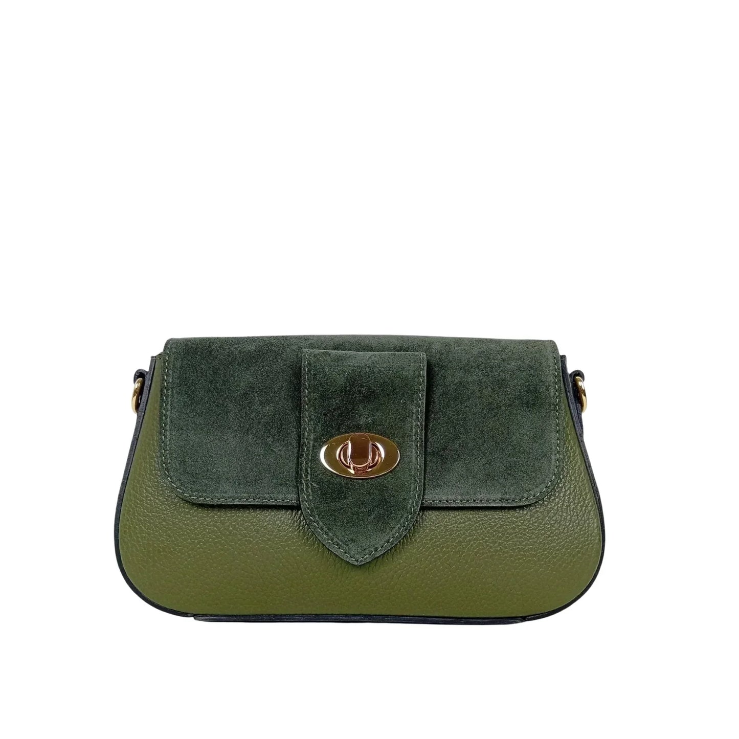 Borsa Bella Nova Crossbody in Vera Pelle e Camoscio - borsa tracolla camoscio