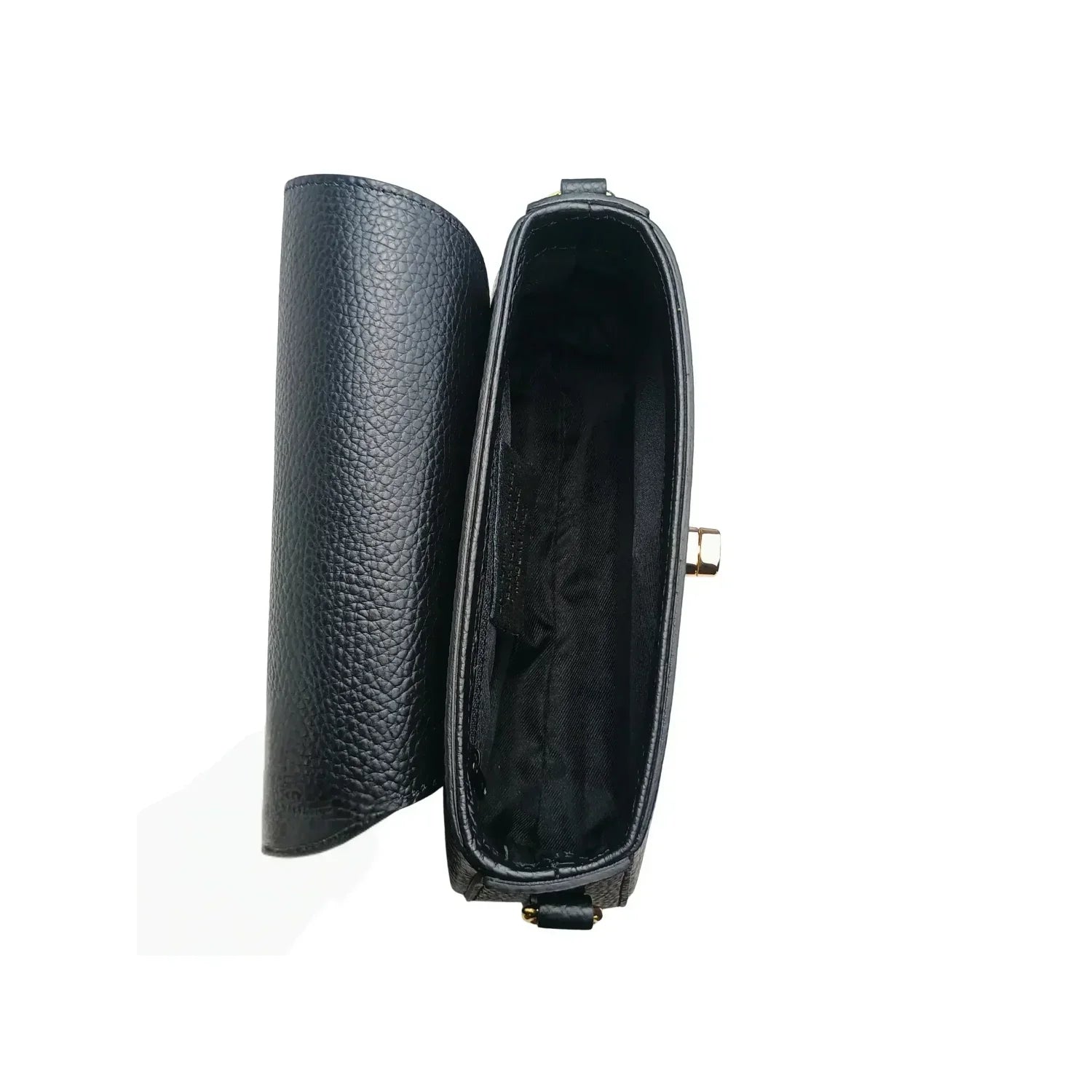 Borsa Bella Nova Crossbody in Vera Pelle e Camoscio - clutch pelle nera