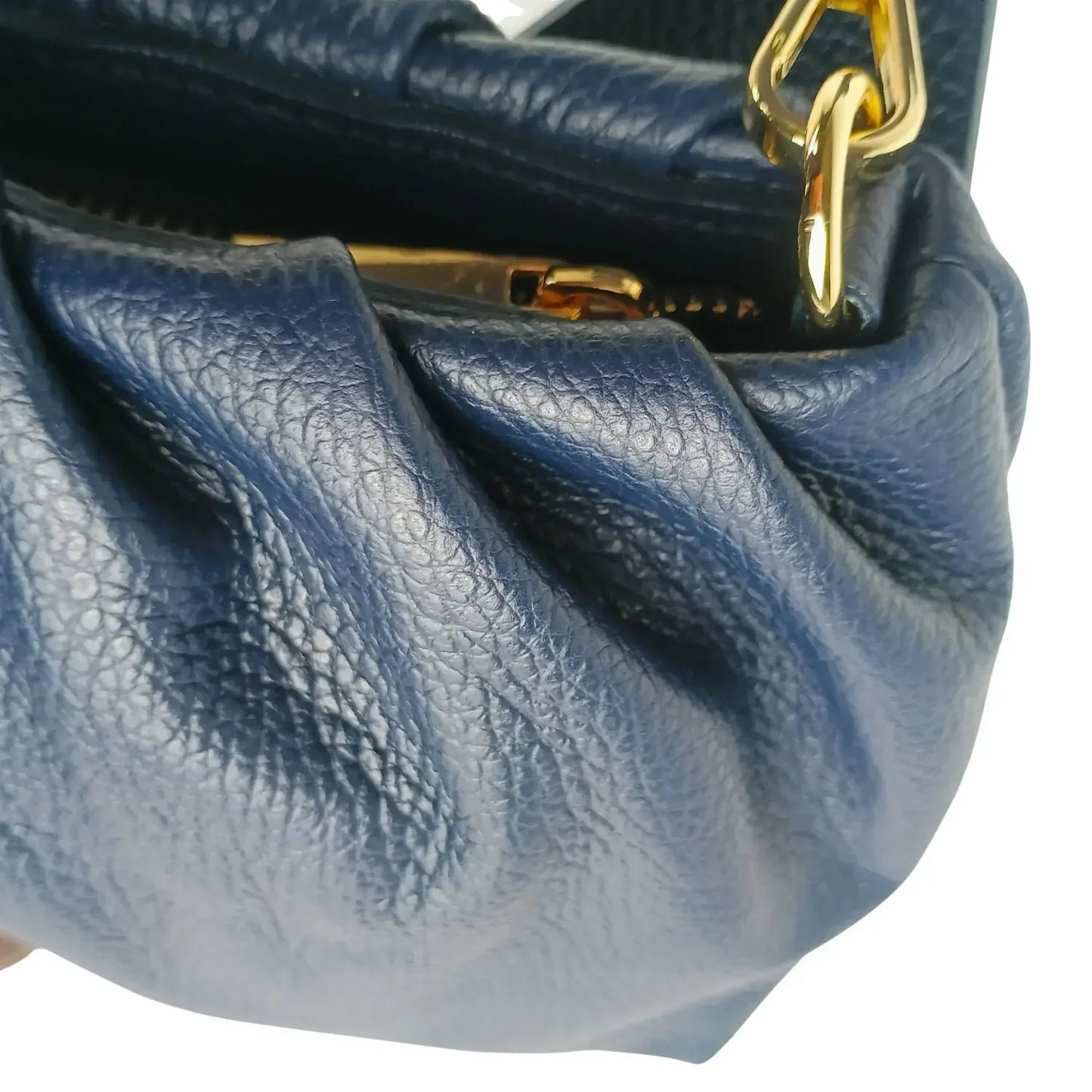 Borsa Chic Verona in Vera Pelle - borsa pelle blu
