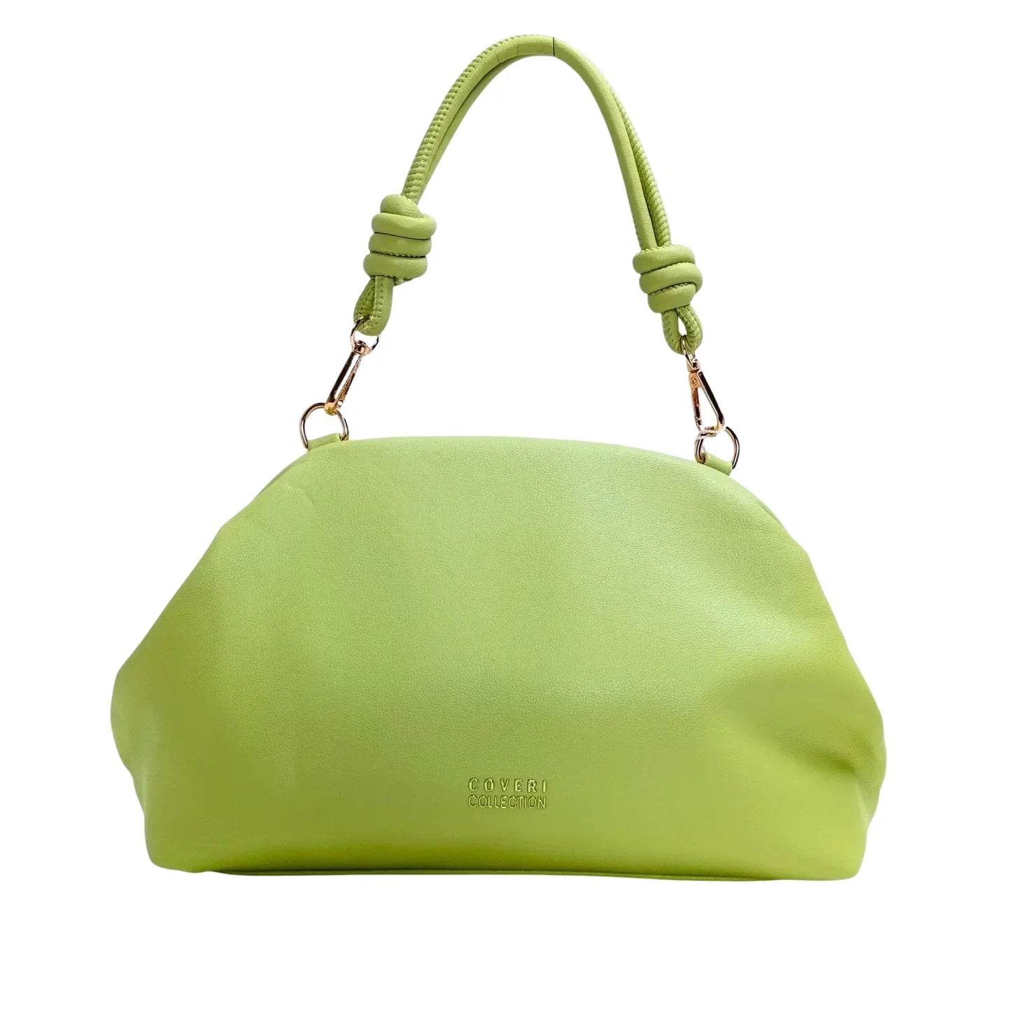 Borsa Clutch Coveri Verde Lime in Morbida Pelle PU - morbida borsa verde