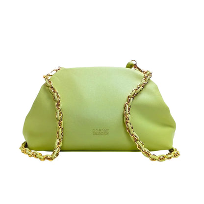 Borsa Clutch Coveri Verde Lime in Morbida Pelle PU - borsa tracolla pelle