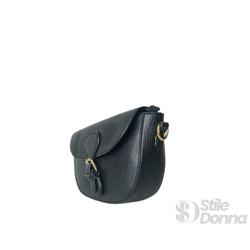 Borsa Crossbody in Pelle Azzurra con Chiusura Magnetica - borsa tracolla pelle