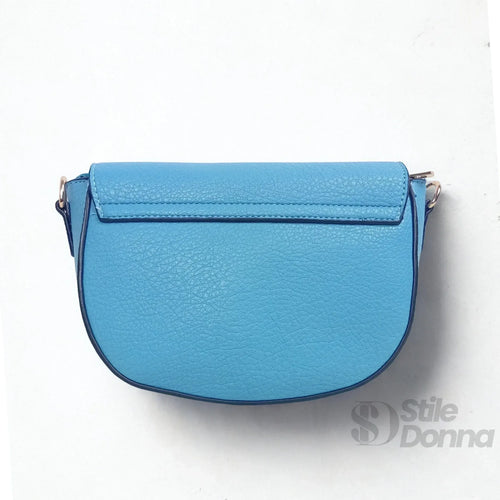 Borsa Crossbody in Pelle Azzurra con Chiusura Magnetica - vivace borsa tracolla