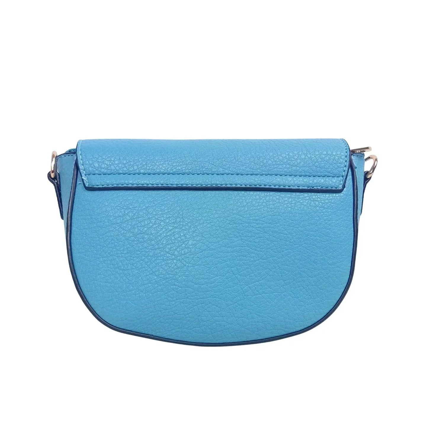 Borsa Crossbody in Pelle Azzurra con Chiusura Magnetica - borsa tracolla pelle