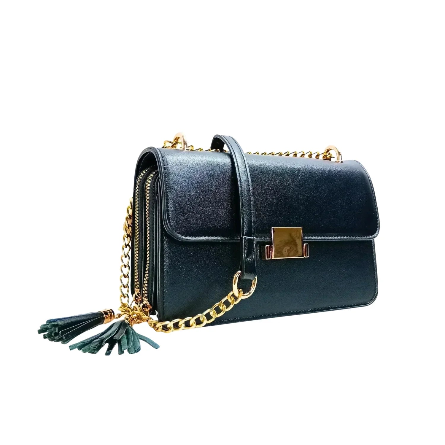 Borsa Crossbody Viki in Pelle Nera - borsa tracolla pelle