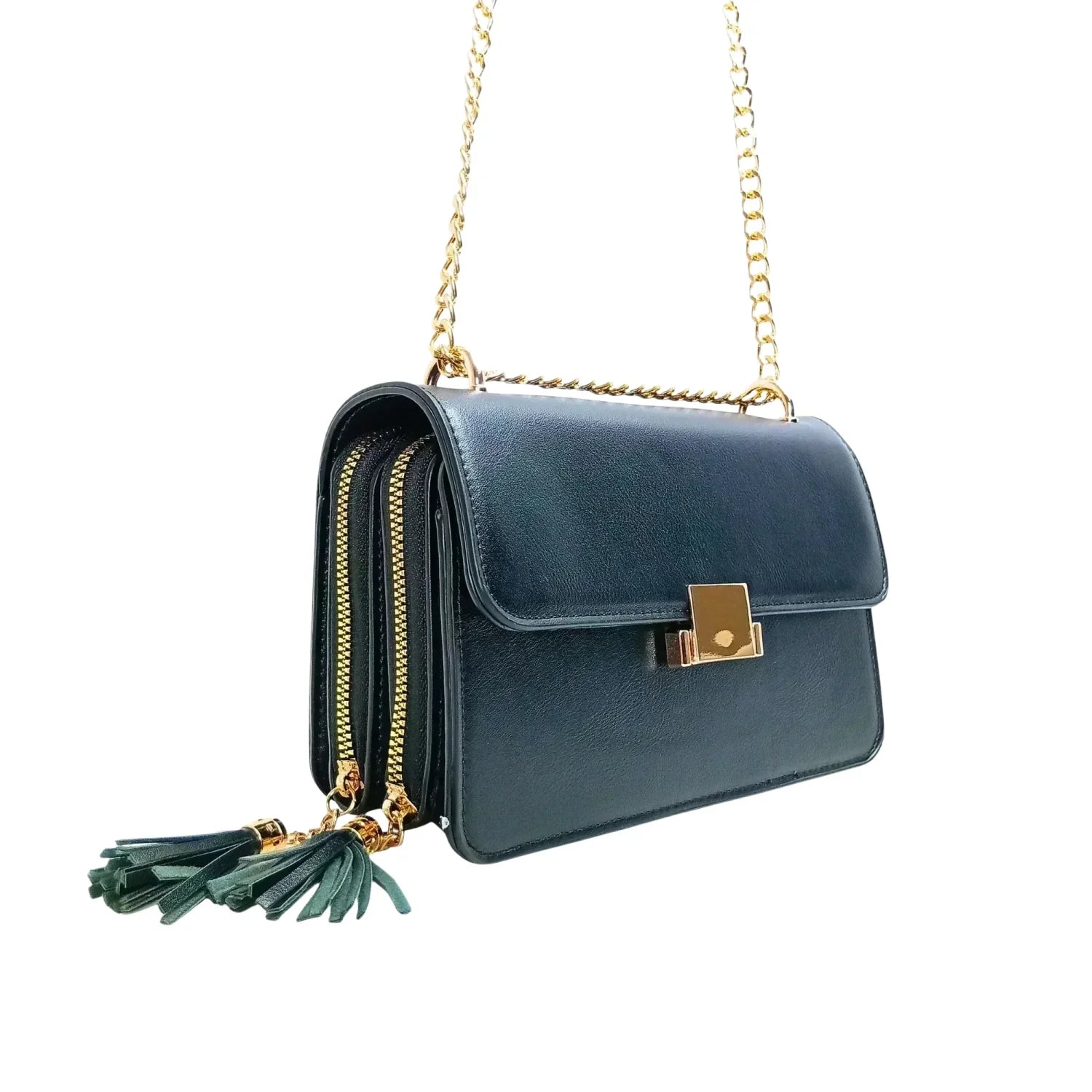 Borsa Crossbody Viki in Pelle Nera - borsa tracolla pelle