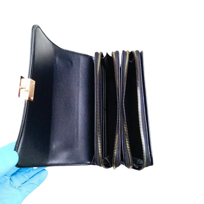 Borsa Crossbody Viki in Pelle Nera - portafoglio pelle nera