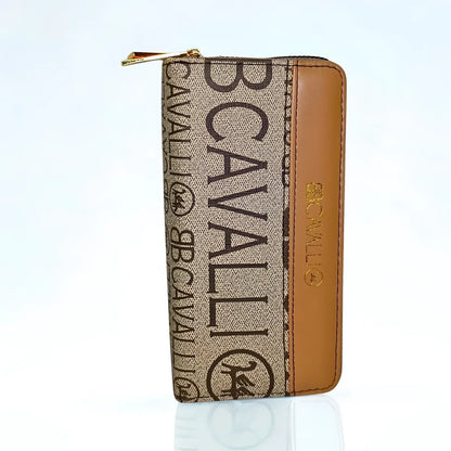 Borsa da Donna a Portafoglio con Logo Cavalli - portafoglio zip beige