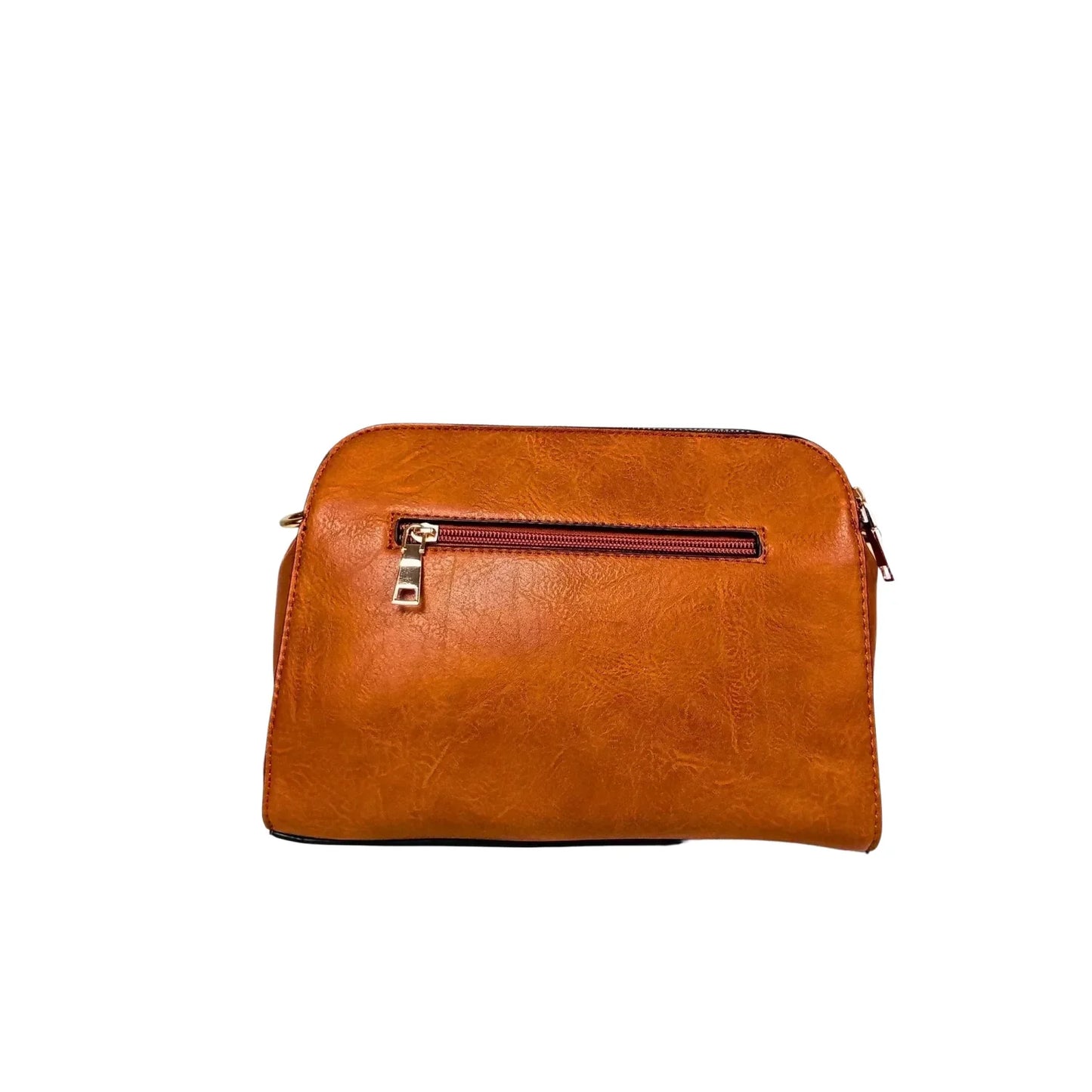 Borsa da Donna in Pelle Marrone con Tracolla Removibile - borsa tracolla finta