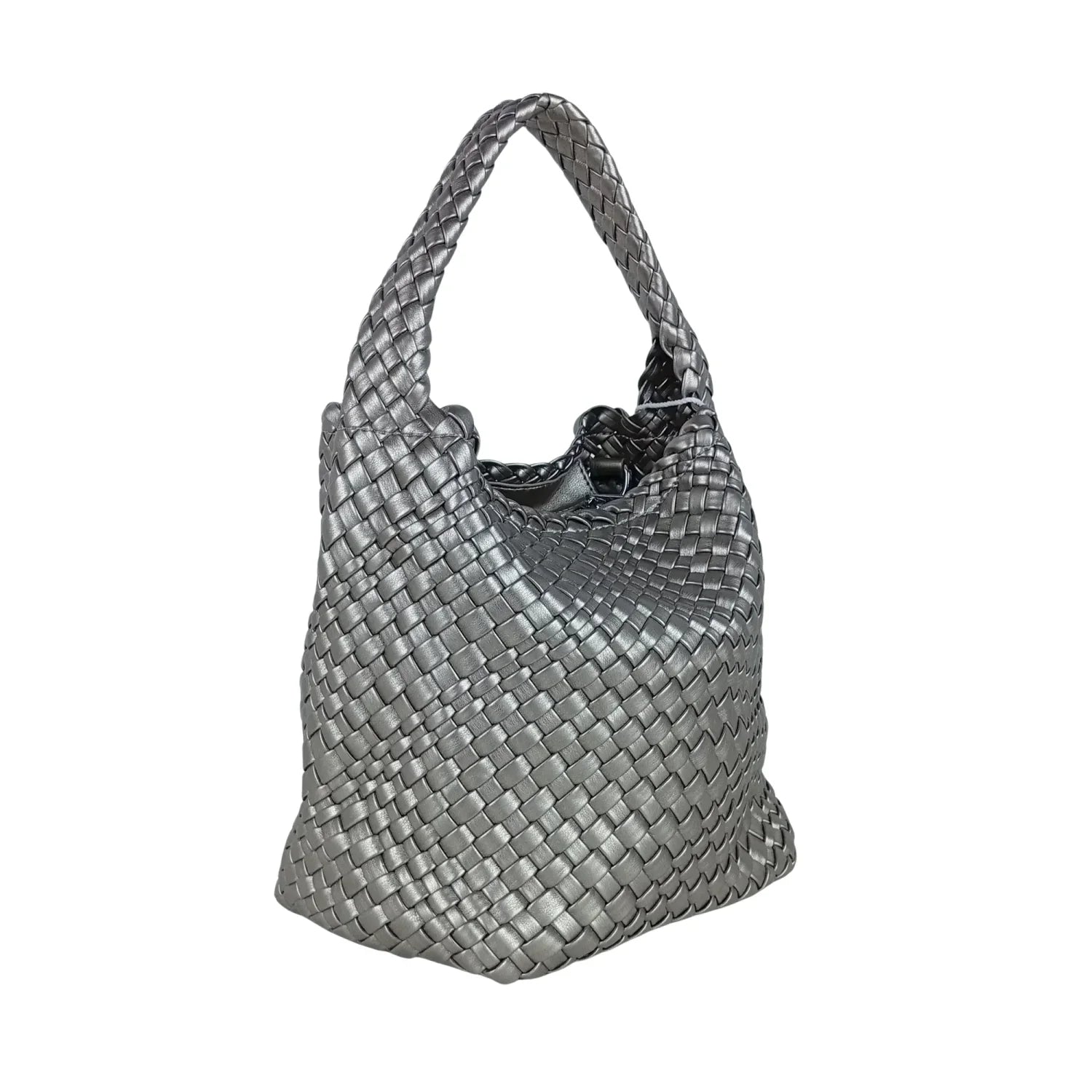 Borsa da donna online intrecciata argento - borsa hobo pelle
