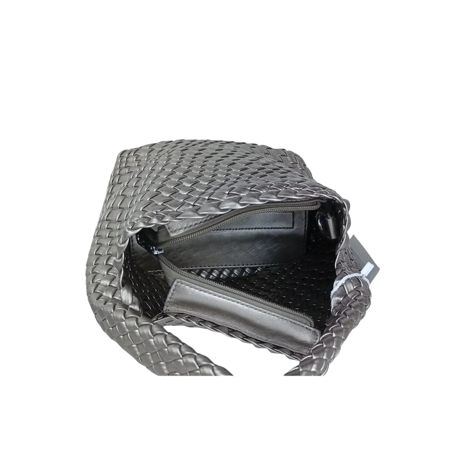 Borsa da donna online intrecciata argento - borsa pelle