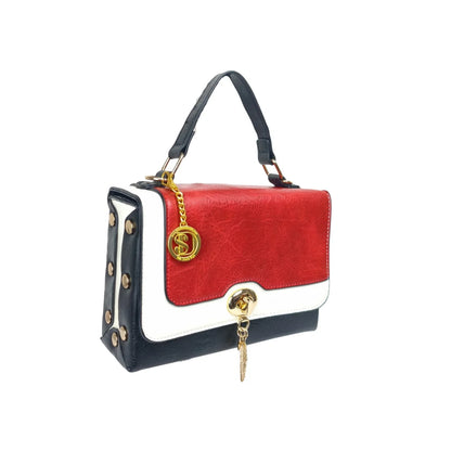 Borsa da donna versatile con tracolla rimovibile - borsa vivace rossa